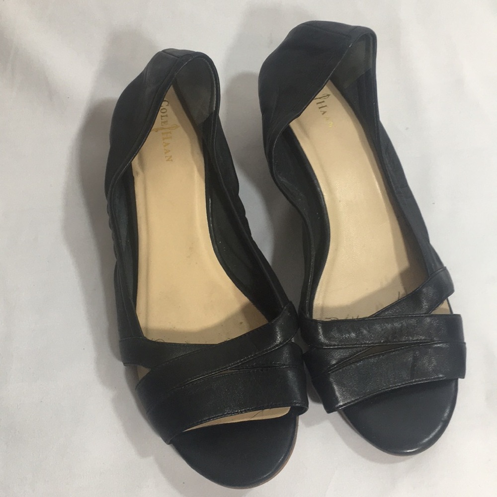 Coleman NikeAir Black peep toe leather sandals